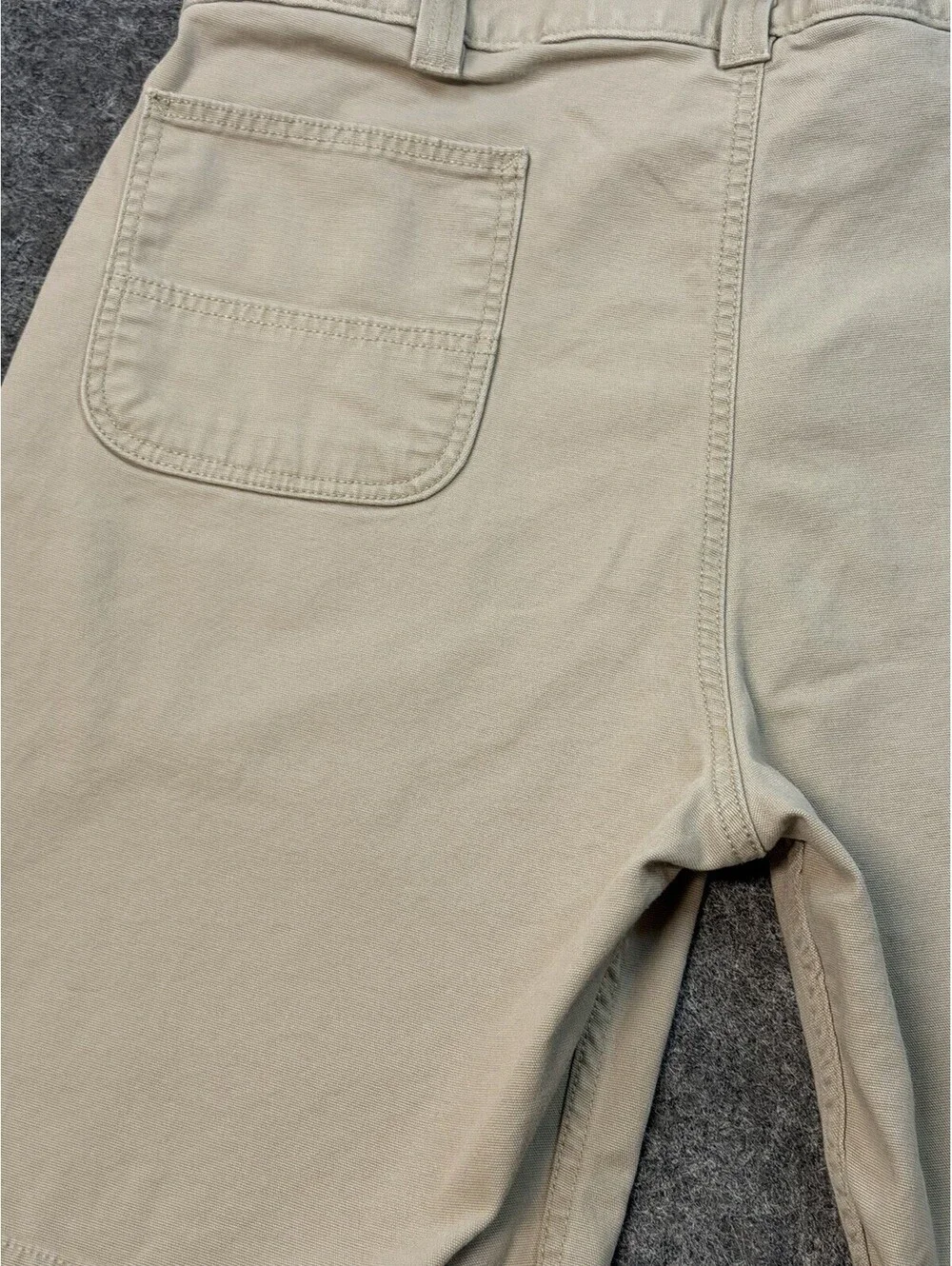 Carhartt Relaxed Fit Carpenter Work Shorts Khaki Tan Mens 42 Cotton Stretch